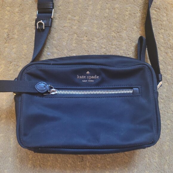 kate spade new york Chelsea Black Nylon Crossbody Camera Bag - Picture 1 of 5